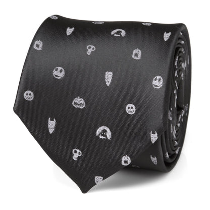 Disney The Nightmare Before Christmas Black Gray Men's Tie