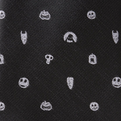Disney The Nightmare Before Christmas Black Gray Men's Tie