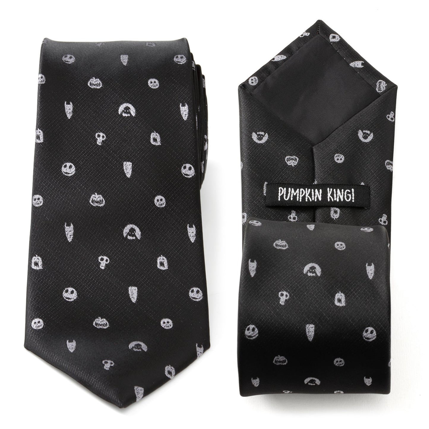 Disney The Nightmare Before Christmas Black Gray Men's Tie