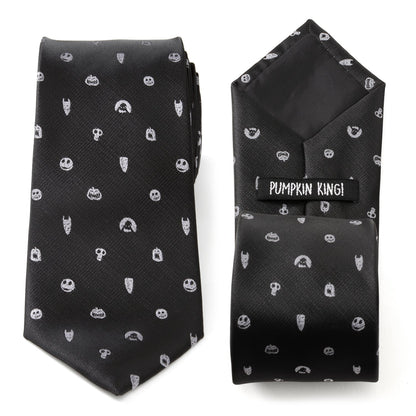 Disney The Nightmare Before Christmas Black Gray Men's Tie