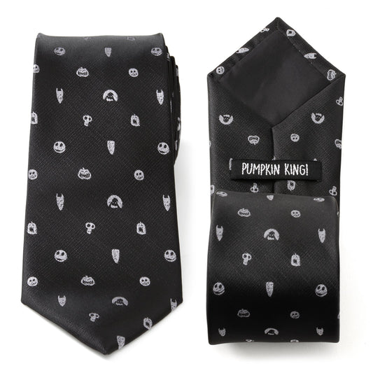 Disney The Nightmare Before Christmas Black Gray Men's Tie