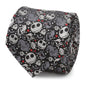 Disney The Nightmare Before Christmas Black Gray Pattern Men's Tie