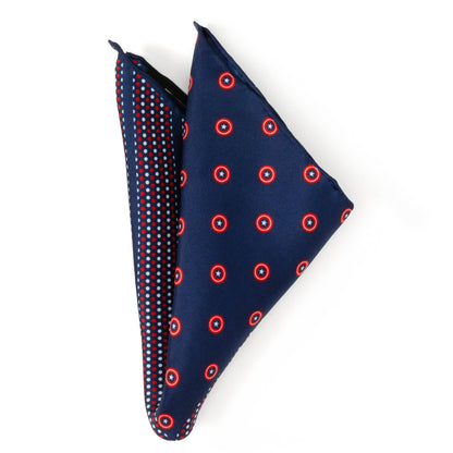 Marvel Captain America Shield Navy Pocket Square