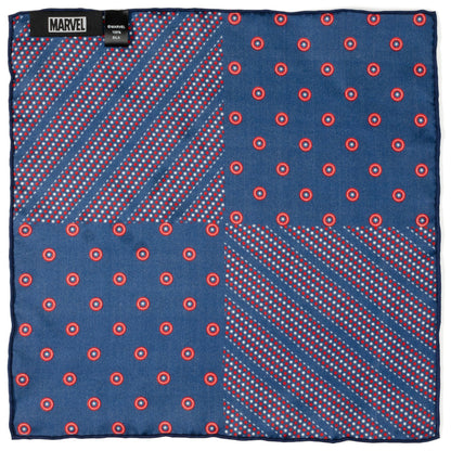 Marvel Captain America Shield Navy Pocket Square