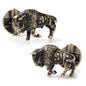 Antique Bronze Bison Cufflinks
