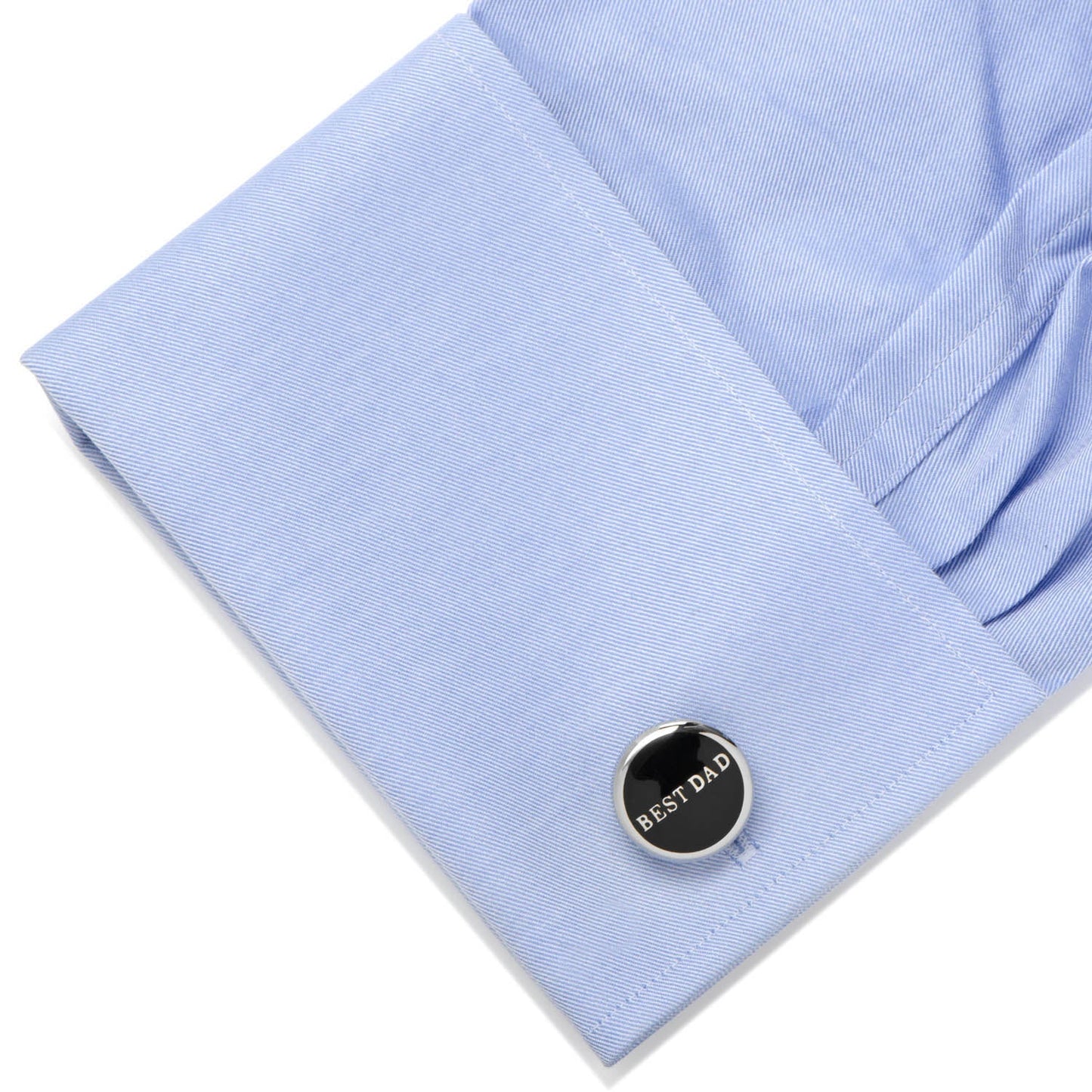Best Dad Black Stainless Steel Cufflinks