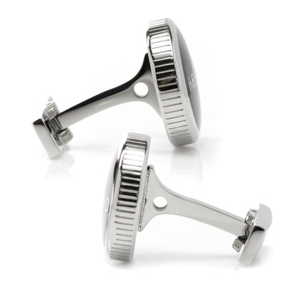 Best Dad Black Stainless Steel Cufflinks