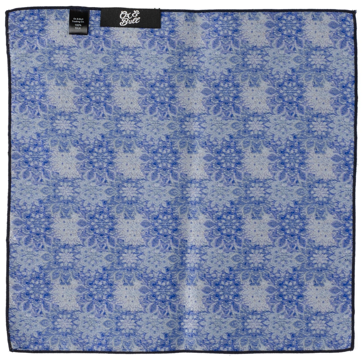 Navy Floral Pocket Square