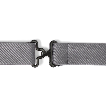 Gray Silk Bow Pre-Tie