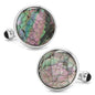 Sterling Mosaic Smoke Mother of Pearl Cufflinks