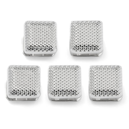 Silver Textured Square Studs