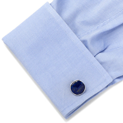 Sterling Silver Classic Formal Lapis 5-Stud Set