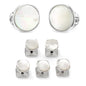 Sterling Silver Classic Formal Mother of Pearl 5-Stud Set