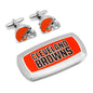 NFL Cleveland Browns Cufflinks and Cushion Money Clip Gift Set