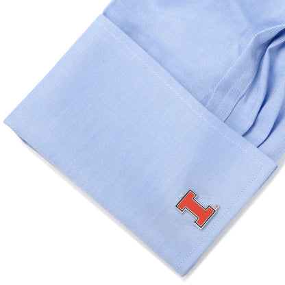 NCAA University of Illinois Cufflinks and Tie Bar Gift Set