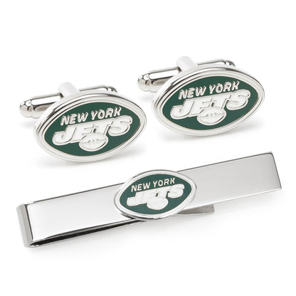 NFL New York Jets Cufflinks & Tie Bar Gift Set