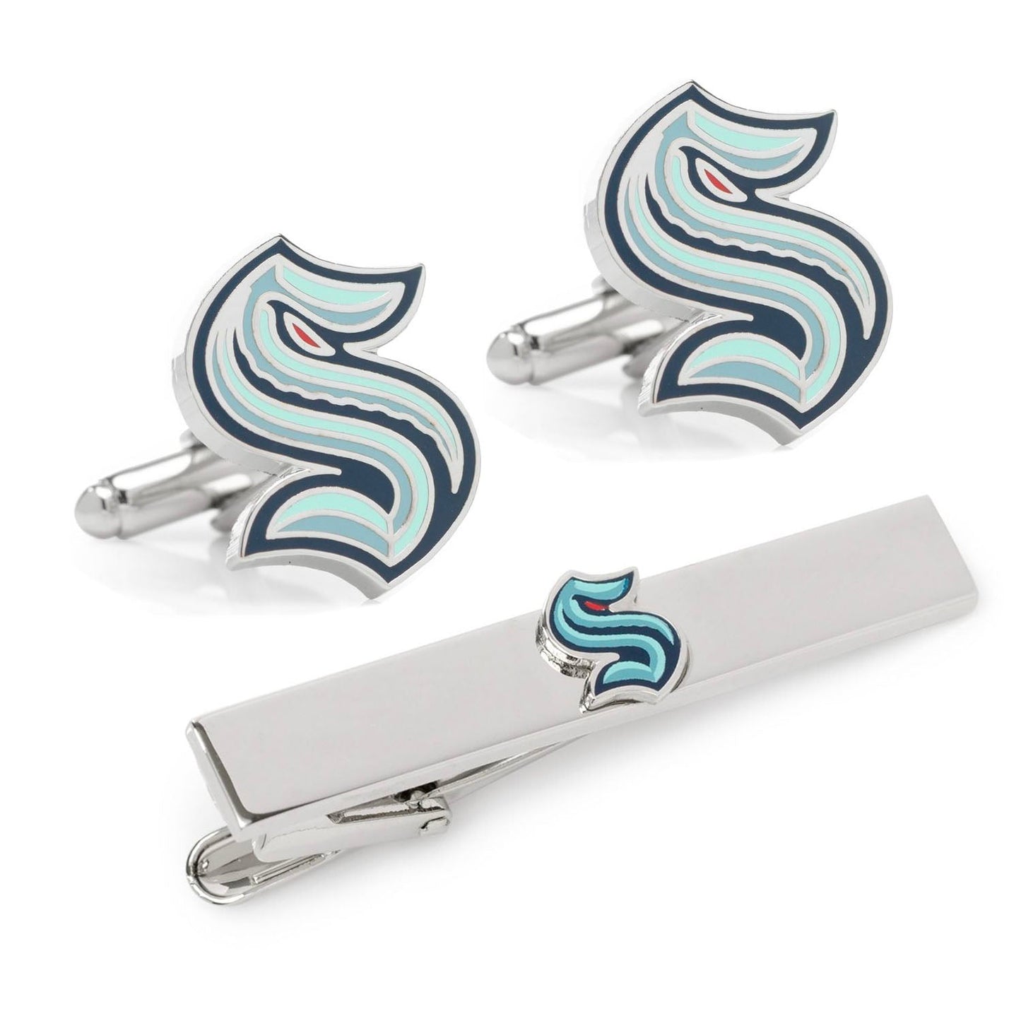 NHL Seattle Kraken Cufflinks & Tie Clip Gift Set