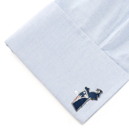 NFL New England Patriots State Shaped Cufflinks