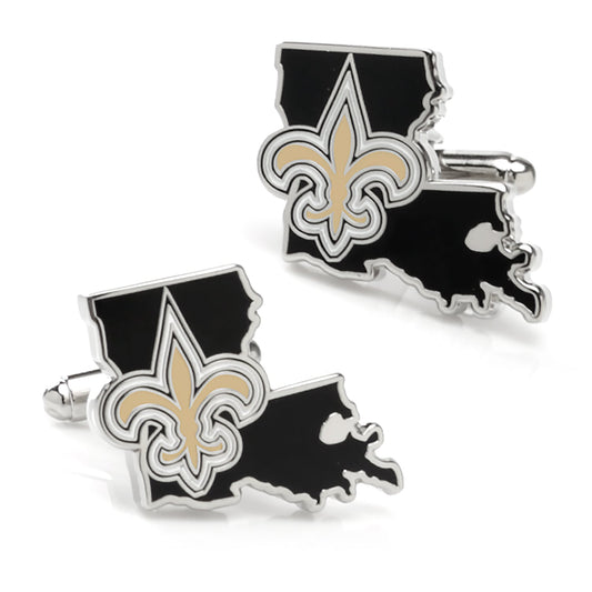 NFL New Orleans Saints State Shaped Cufflinks