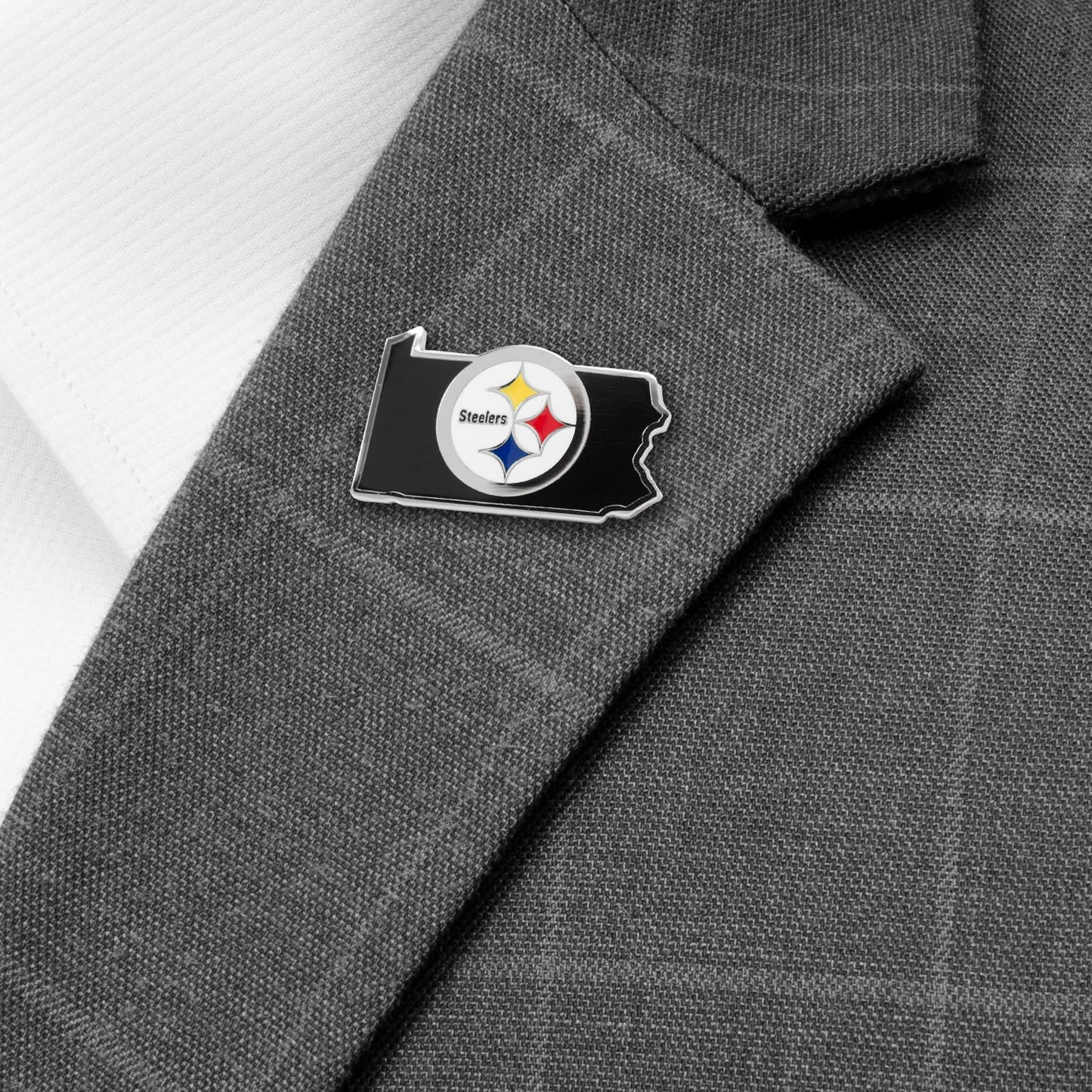 NFL Pittsburgh Steelers State Shaped Lapel Pin