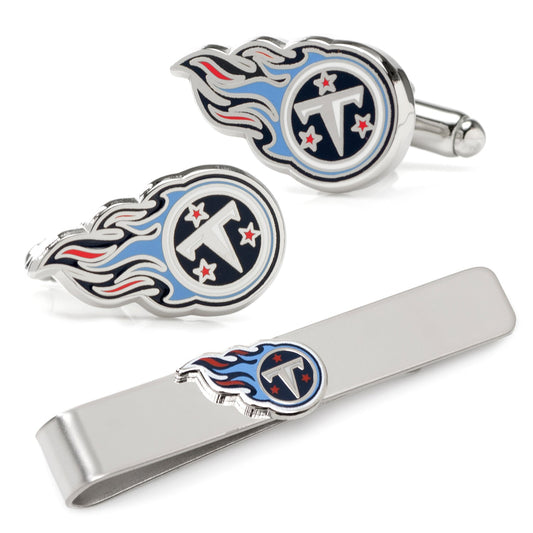 NFL Tennessee Titans Cufflinks and Tie Bar Gift Set