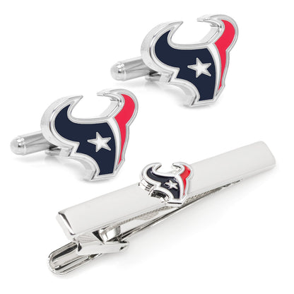 NFL Houston Texans Cufflinks and Tie Clip Gift Set