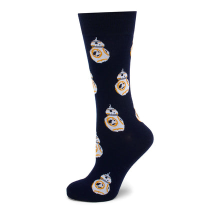 Star Wars BB-8 Navy Dress Socks and Rebel Alliance Starbird Crest Lapel Pin Gift Set