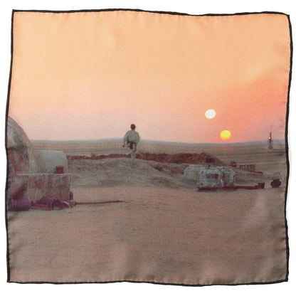 Star Wars Tatooine Binary Sunset Pocket Square