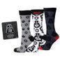 Star Wars Darth Vader Black, White, and Gray Dress Socks and Lapel Pin Gift Set