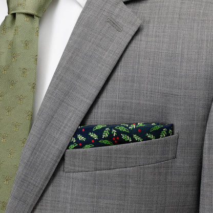 Grogu Holiday Navy Pocket Square
