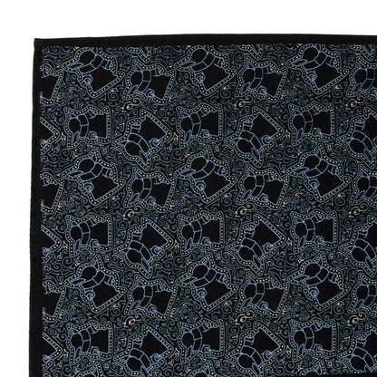 Star Wars Grogu Outline Navy Blue Pocket Square