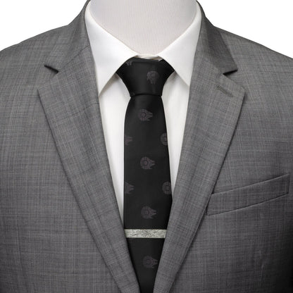 Star Wars Millennium Falcon Black Tie, X-Wing and Tie Fighter Battle Dress Socks, and Hyperspace Glow-in-the-Dark Tie Bar Gift Set