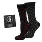 Star Wars Green and Red LIGHTSABER Pattern Black Dress Socks with Jedi Crest Lapel Pin Gift Set
