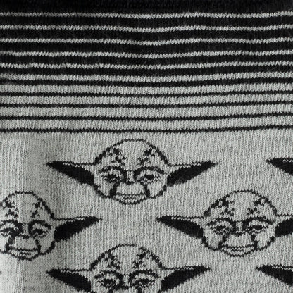 Star Wars Yoda Gray and Black Ombre Pattern Dress Socks with Jedi Crest Lapel Pin