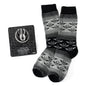 Star Wars Yoda Gray and Black Ombre Pattern Dress Socks with Jedi Crest Lapel Pin