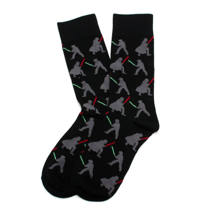 Star Wars LIGHTSABER Battle Dress Socks and Darth Vader Lapel Pin Gift Set