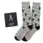 Star Wars Mandalorian and Grogu Gray Dress Socks and Lapel Pin Gift Set