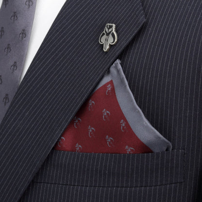 Star Wars Mandalorian Red Silk Pocket Square