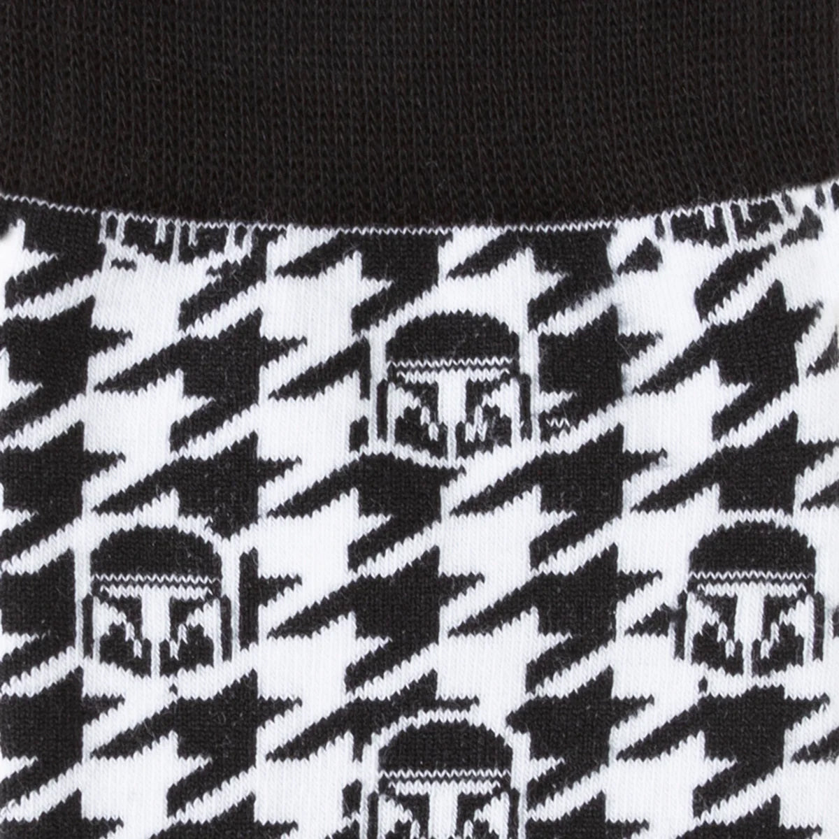 Star Wars Mandalorian Houndstooth Black and White Dress Socks and Lapel Pin Gift Set