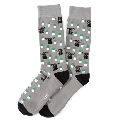 Star Wars Mandalorian Dress Socks 3-Pack and Mythosaur Lapel Pin Gift Set