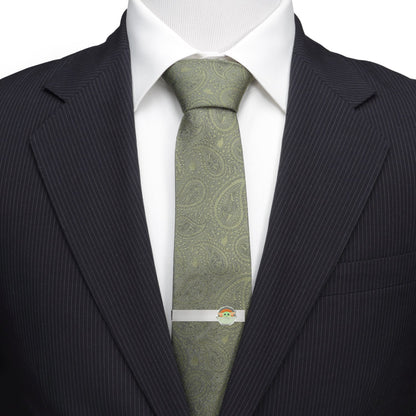 Star Wars Grogu Green Tie, Gray Dress Socks, and Tie Bar Gift Set