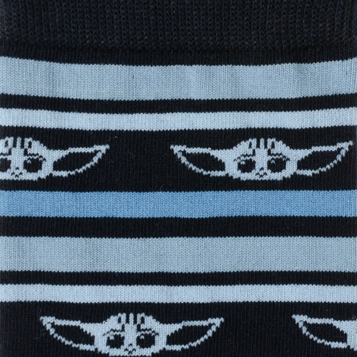 Star Wars Grogu Blue Striped Dress Socks and Lapel Pin Gift Set
