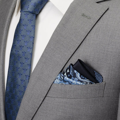 Star Wars Darth Vader Blue Paisley Pocket Square