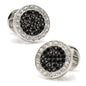 VDP White & Black Pave Crystals Cufflinks