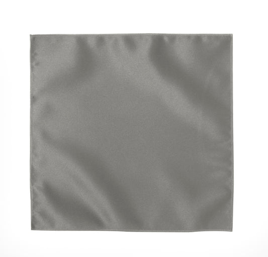 Silver Satin Pocket Square