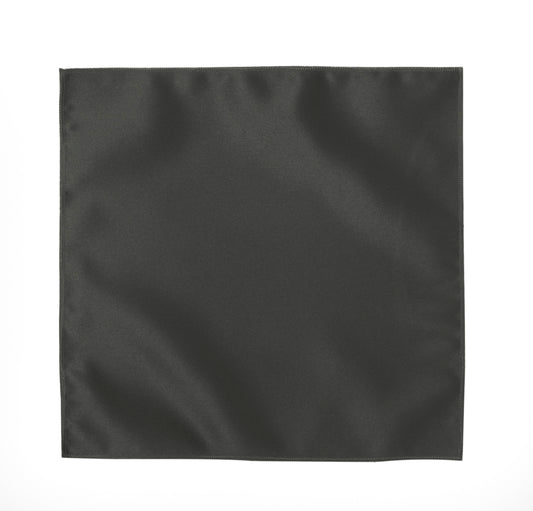 Charcoal Satin Pocket Square