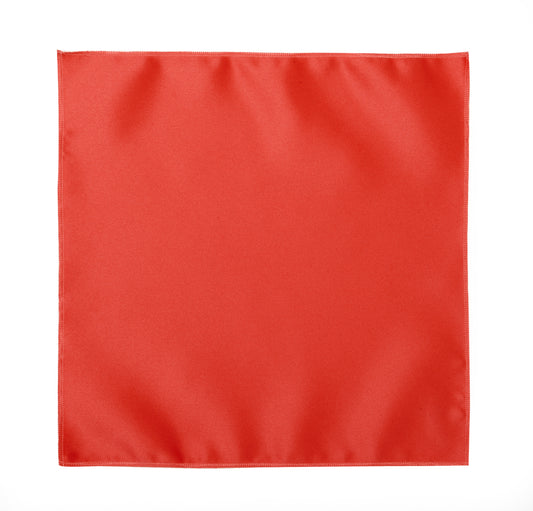 Coral Satin Pocket Square