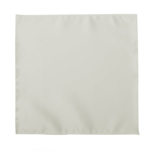 Silver Couture Satin Pocket Square