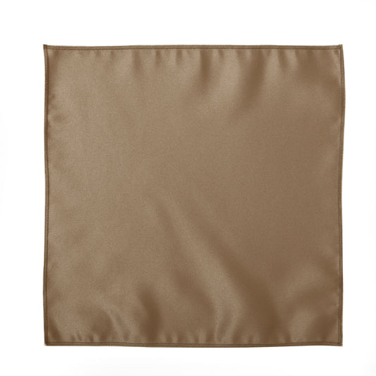 Mocha Satin Pocket Square