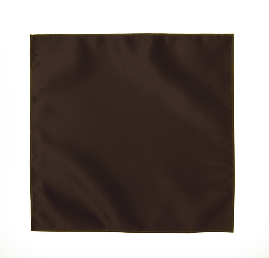 Chocolate Satin Pocket Square